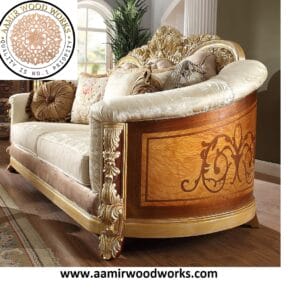 B Imperial Gold Handcrafted Luxury Sofa Set 3+2+1